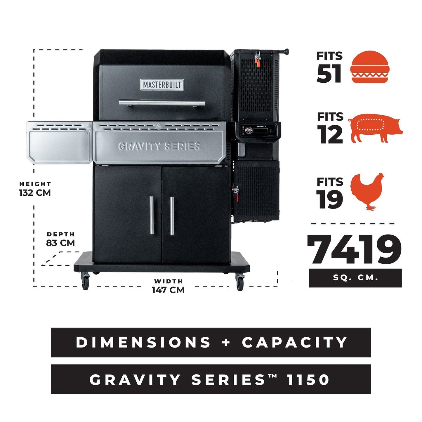 Gravity-Feed 1150 Charcoal BBQ & Smoker Starter Pack